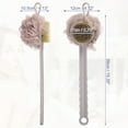 thumbnail image 4 of Unique Bargains Back Scrubber Double Side Long Handle Bath Brush Handle Brush for Bath Shower 15.35"x4.72"x4.13" Brown, 4 of 7