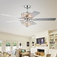 thumbnail image 2 of Catalina Chrome-Finish 5-blade 52-inch Crystal Ceiling Fan (Includes Remote and Light Kit), 2 of 8