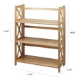 thumbnail image 6 of Casual Home Montego 3-Shelf Folding Bookcase-Color:Natural, 6 of 10