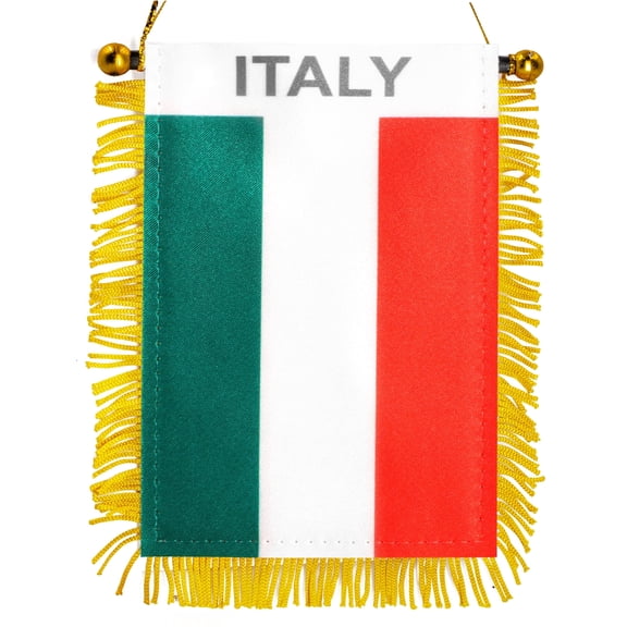 Anley 4 X 6 Inch Italy Fringy Window Hanging Flag - Italian Hanging Flag