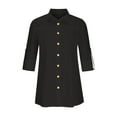 thumbnail image 4 of Mittory Women's Short Sleeve Cutout Embroidery Lace Top Button up V Neck T Shirt Going Out Shirts, 4 of 6