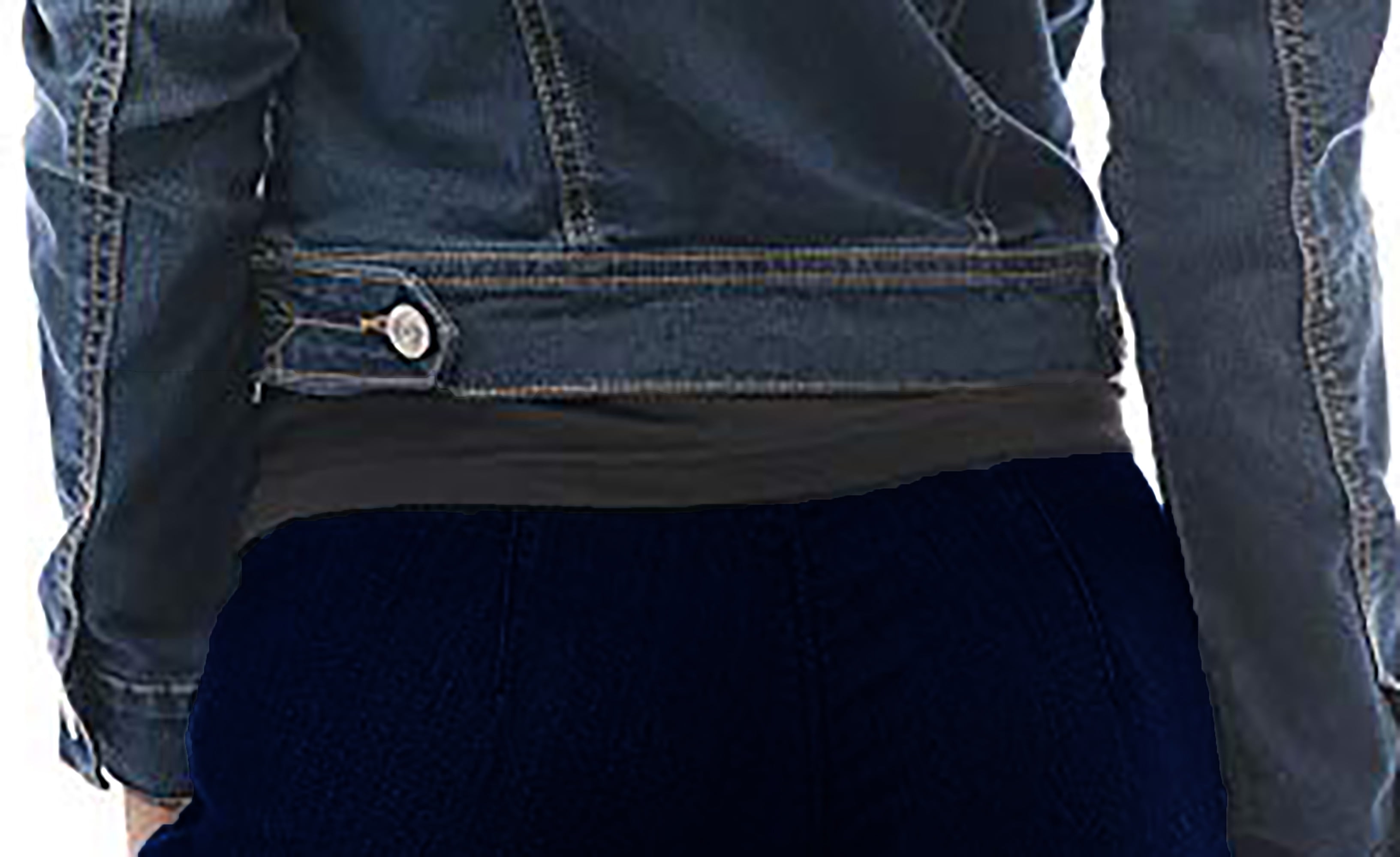 Design by Olivia Womens Classic Casual Vintage Blue Stone Washed Denim Jean Jacket Dark Denim M