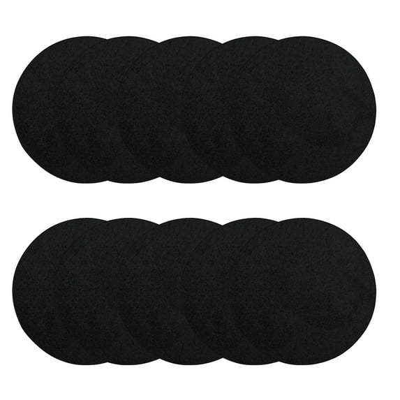Furnish My Place Modern Plush Solid Black Color Rug - Pets and Kids Friendly Rug, Indoor/Outdoor Mat, Area Rugs Great for Kids, Pets, Event, Wedding, Living Room, Made in USA, 3' Round - Set of 10