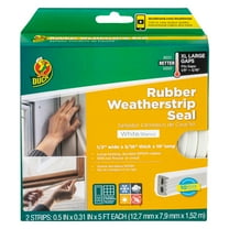 Duck Brand Heavy-Duty Rubber .5" x .31" x 10' Extra Large Gap Weatherstrip Seal White