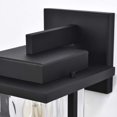 thumbnail image 7 of Nuvo Lighting Vernal 1 Light Large Wall Lantern Matte Black with Clear Water Glass, 7 of 7