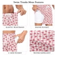 thumbnail image 5 of FORMRS Mens Swim Trunks Mesh Liner Quick Dry Casual Beach Board Shorts with Pockets, Sizes S-2XL, Strawberry Plaid Pattern, 5 of 9