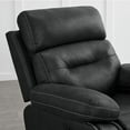 thumbnail image 5 of CHITA Manual Rocker Recliner Chair with Adjustable Headrest Sofa Recliner Chairfor Living Room Faux Leather Home Theater Seating,Black, 5 of 10