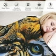thumbnail image 3 of PRATYUS Throw Blanket Flannel  Blanket for Bed Couch Sofa Chair Aesthetic Cute Soft Warm for Girls Women Animals Nature-Roar Cheetah Leopard  50x60in, 3 of 6