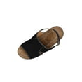 thumbnail image 2 of Women's Fashionable Versatile Plus Size Beach Wedge Sandals-Solid Color Peep Toe Open Toe Black 41, 2 of 9