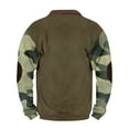 thumbnail image 4 of Men's Fall Winter Polo Half Zip Sweatshirt, Dark Printed Camouflage Pullover for Outdoor Style, Casual Wear and Seasonal Utility,Camouflage,5XL, 4 of 4