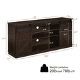 thumbnail image 4 of Aukfa Farmhouse Sliding Barn Door TV Stand for TVs up to 65",Tall Entertainment Center with Storage Cabinets,Espresso, 4 of 9