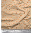 thumbnail image 1 of Soimoi Velvet Fabric Leaves & Pumpkin Halloween Printed Fabric 1 Yard 58 Inch Wide, 1 of 1