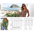 thumbnail image 5 of BTFBM Button Down Shirts for Women Spring Boho Tops V Neck Long Sleeve Blouses Ruched Mesh Fitted Fall Fashion, 5 of 7