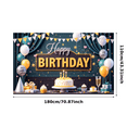 thumbnail image 5 of Yatrandify Decorative Design Birthday Banner Colorful Balloons Birthday Party Backdrop Cake Decoration Happy Birthday for Birthday Party Event Decoration Holiday Celebration, 5 of 8
