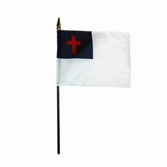 Annin Flagmakers 111100 4 x 6 in. Eb Christian Mounted, Pack Of 12