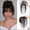 Black, variant on Clip On Bangs for Women Human Hair, Natural Clip-on Partial Bangs, Breathable Human Hairs Toppers, Hair Pieces for Women with Thinning Hair (Black)