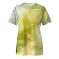thumbnail image 4 of Womens Tops Short Sleeve Boho Floral Print T Shirts Crew Neck Casual T Shirts Work Clothes (B-Green S), 4 of 4