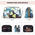 thumbnail image 5 of Large Clutch Leather Makeup Bag, Dream Garden Travel Toiletries Bag, Ladies Cosmetic Storage Bag, 5 of 8
