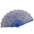 thumbnail image 3 of Lubelski Exquisite Floral Pattern Cloth Cover Hanging Loop Design Folding Fan Cheongsam Hanfu Show Hand Fan Clothing Accessories, 3 of 8