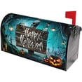 thumbnail image 3 of Halloween Skeleton Pumpkin Forest Full Moon Mailbox Magnetic Post Mailbox Cover Garden Decor Outdoor Large 25.5" X 21", 3 of 6