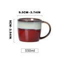 thumbnail image 2 of Ceramic Coffee Mug, Insulated Coffee Cup, Ergonomic Comfortable Grip Gradient Ceramic Mug, Wide Mouth Easy Clean, 9oz Capacity Durable Heat Retention Beverage Container, 2 of 6