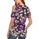 thumbnail image 4 of Camisas de Manga Corta para las Mujeres de Verano Sexy Frío Hombro Suéter Blusa Cuello en V Sólido, Ligero para Diario, 4 of 9