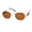 Gold Frame - Brown Lens, variant on Small Geometric Sunglasses Octagon Metal Frame Lattice Arm Retro Y2K UV400 Gold Frame - Black Lens