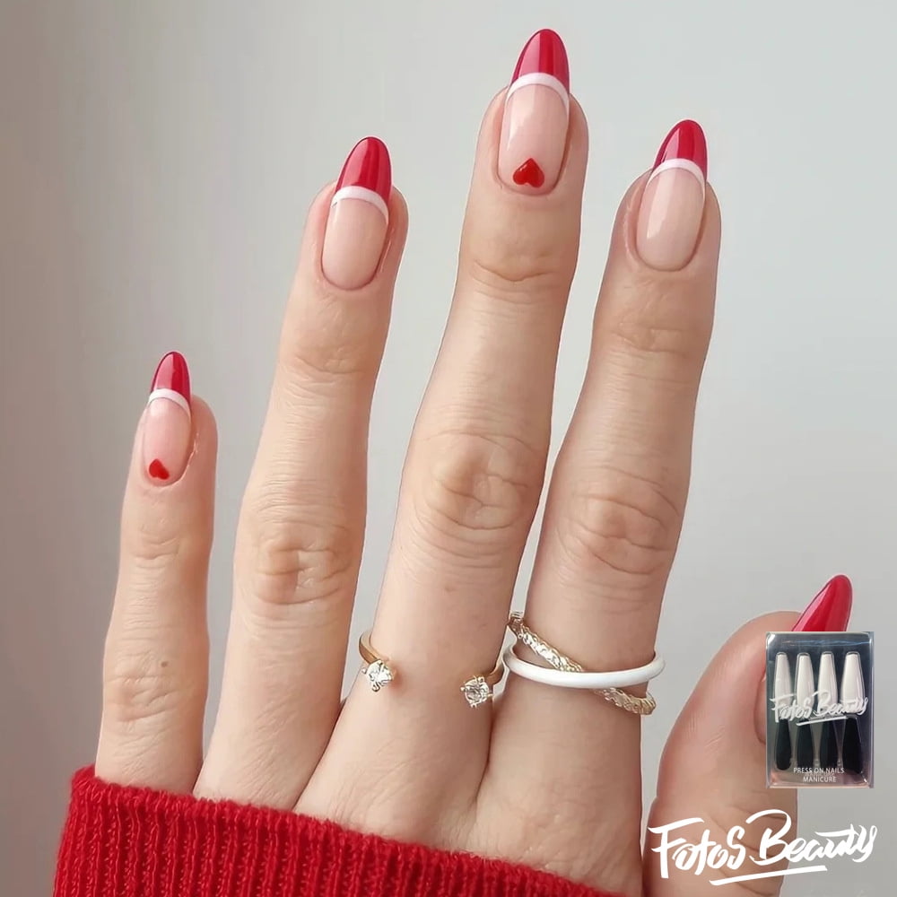 Buy Wholesale China Custom Almond Nail Shape Press On Nails Red Flame Nail  Tips Oem Factory Adult Nails & Adult False Nails at USD 0.8 | Global Sources