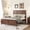 Walnut, variant on Mirightone Wood Queen Bed Frame with Tall Headboard and Footboard, Rustic Queen Panel Bed with Under Bed Storage, Farmhouse Style, Noise-Free, Antique Brown