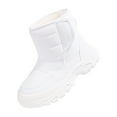 thumbnail image 3 of Hpapadks Snow Boots for Boys Winter Warmth Cozy Lined Insulation and Flexible Ready Sole Shoes for Everyday Play Winter Boots for Boys White, 3 of 7