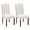 Beige, variant on CONCETTA 2 Nailhead Trim Parsons Chairs, Wood Legs, Linen Upholstery, Elegant Chair Set, Gray