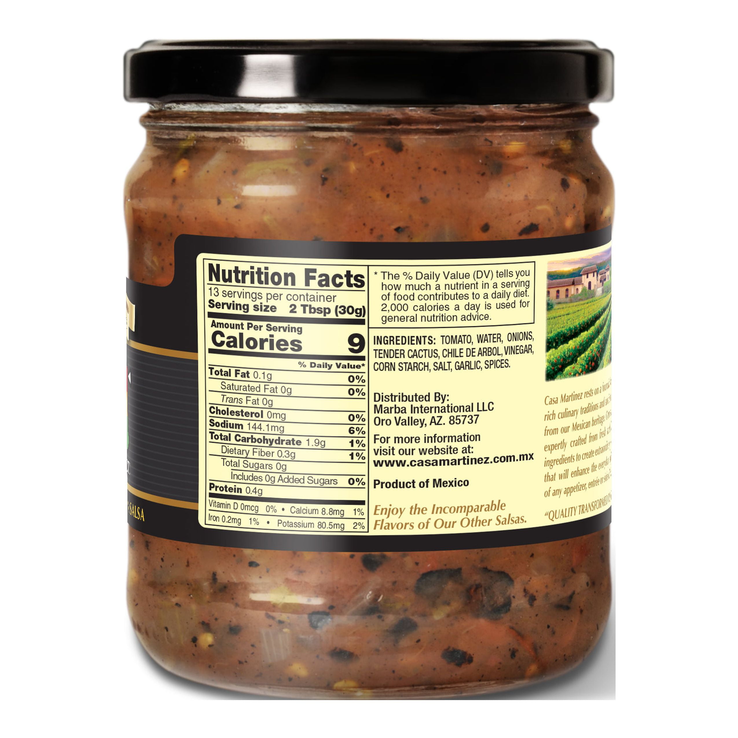 (2 pack) Casa Martinez Hot Fire Roasted Diabla Salsa, 16 oz