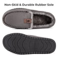 thumbnail image 6 of HomeTop Men's Suede Memory Foam Moccasin Slippers Soft Plush Warm Lining House Shoes, 6 of 6