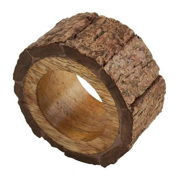 Saro Lifestyle Wood Bark Napkin Ring (Set of 4)