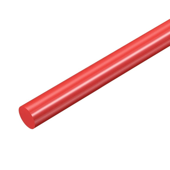 Uxcell Plastic Round Rod 5/8" Dia 20" Length Red (POM) Polyoxymethylene Rods Engineering Plastic Round Bar(15mm)