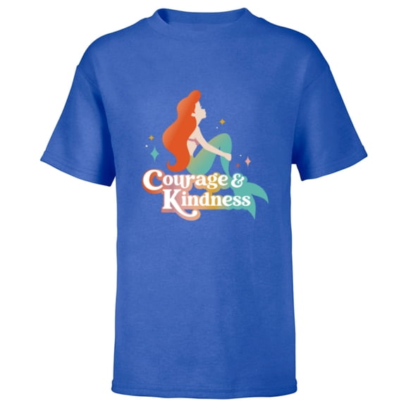 Disney Princess The Little Mermaid Ariel Courage & Kindness - Short Sleeve T-Shirt for Kids - Customized-Royal