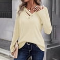 thumbnail image 2 of GigrtiJin Womens New Knitted Sweaters Long Sleeved V-Neck Pullover Tops Lightweight Casual Comfy Loose Blouse, 2 of 6