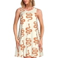 thumbnail image 1 of Disketp Hand Drawn Snake para Vestido sin Mangas para Mujeres, Vestidos de Verano para Mujeres, Casual y Holgado para la Playa, 1 of 7