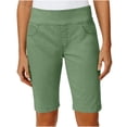 thumbnail image 2 of KIHOUT Women's Plus Size Bermuda Shorts, High Waist Stretch Twill Hiking Shorts, Casual Summer Knee-Length Shorts with Pockets, 2 of 9