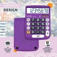 thumbnail image 5 of Catiga Electronics CD-8185 Dual Power Calculator, Large LCD & Buttons, 8 Digit, Purple, 5 of 6