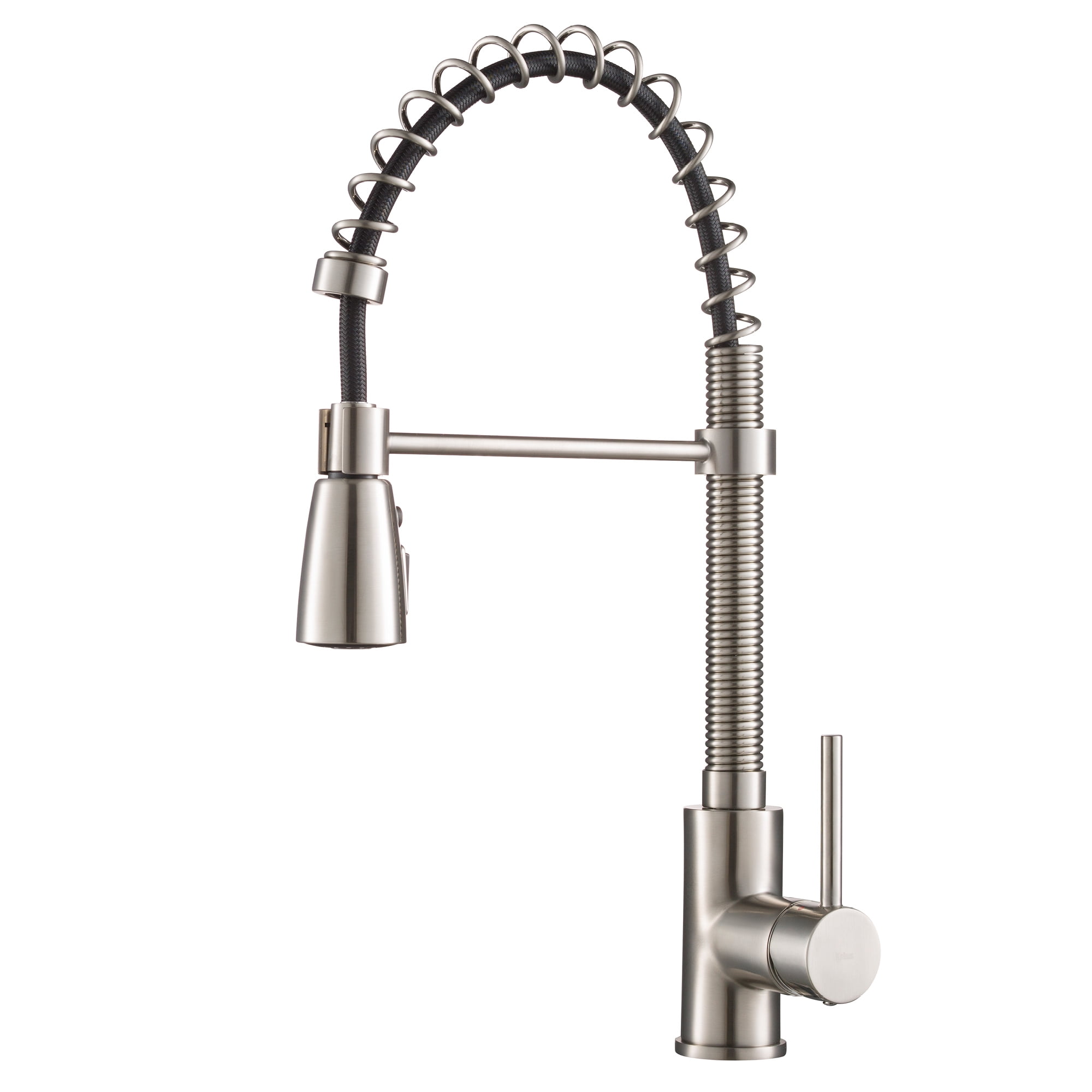 KRAUS Commercial Style Kitchen Faucet with Spring Spout and 3Function PullDown Sprayer