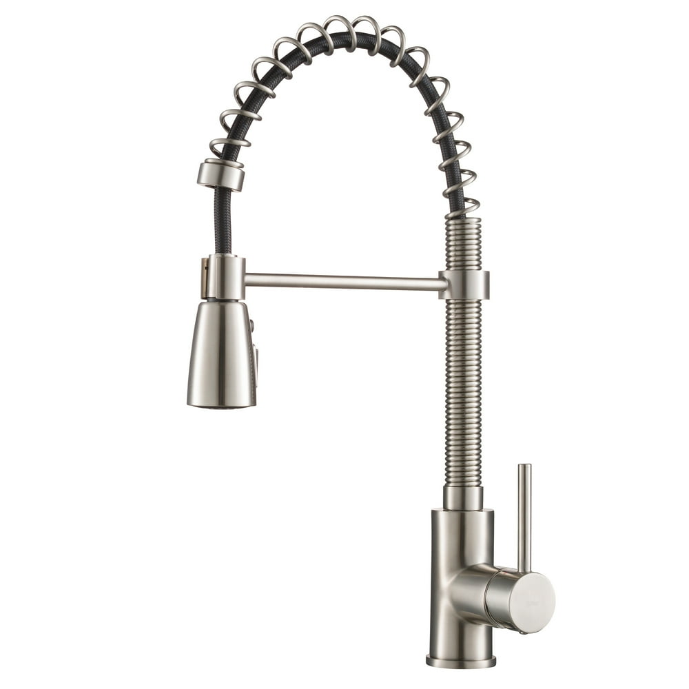 KRAUS Commercial Style Kitchen Faucet with Spring Spout and 3Function