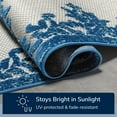 thumbnail image 4 of Well Woven Arid Blue Oriental Medallion Indoor/Outdoor High-Low Pile Runner 2'7" x 9'10", 4 of 8