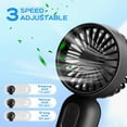 thumbnail image 4 of Mini Portable Fan Bulk Cute Handheld Lightweight Small Little Personal Hand Eyelash Fan 3 Speeds USB Rechargeable for Women Men Indoor Outdoor Makeup Travel Camping (black, 6 Pcs), 4 of 31