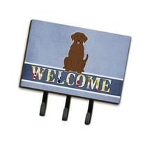 Carolines Treasures BB5637TH68 Chocolate Labrador Welcome Leash or Key Holder Triple multicolor
