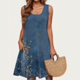 thumbnail image 6 of Awdenio Women's Summer Dresses Beach Casual Sleeveless V-neck Floral Print Tank Loose Sundress, 6 of 6