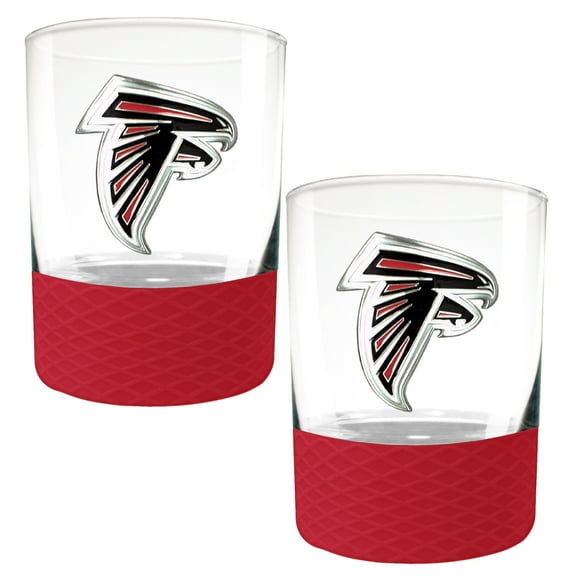 Atlanta Falcons 2-Pack 14oz. Rocks Glass Set with Silcone Grip