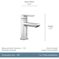 thumbnail image 5 of MOEN Neese 84784 Centerset Single Handle Bathroom Faucet in Chrome, 5 of 7