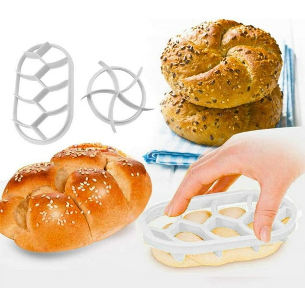 Plastic Cookie Cutter Dough Biscuit Press Bun Baking Pan, Plastic