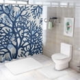 thumbnail image 7 of Awypu Nautical Coastal Sea Blue White Coral Reef Summer Waterproof Shower Curtain Multiple Sizes for Bathroom White, 7 of 7